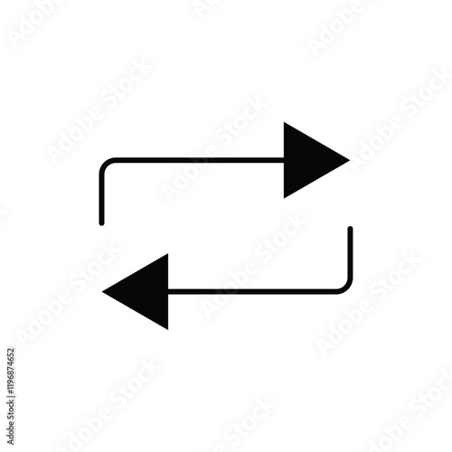 Exchange icon logo sign set vector outline