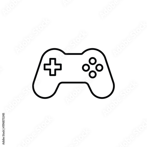 Game controller icon logo sign set vector outline