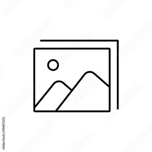 Gallery icon logo sign set vector outline