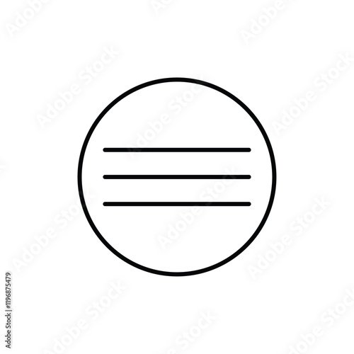Hamburger menu icon logo sign set vector outline