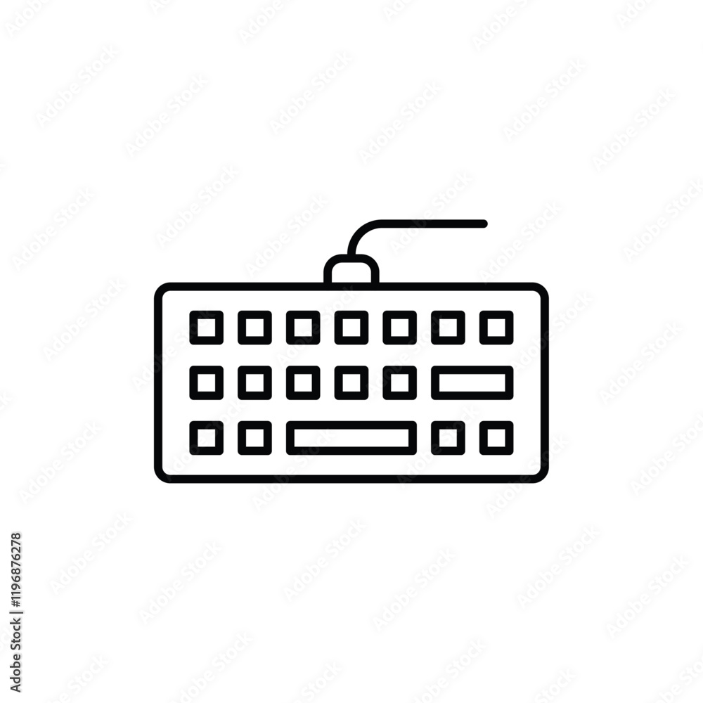 Keyboard icon logo sign set vector outline Keyboard icon logo sign set vector outline