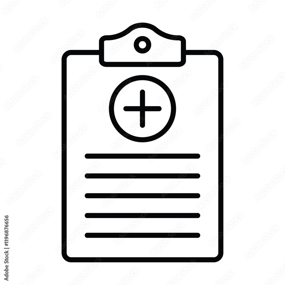 Medical report icon logo sign set vector outline Medical report icon logo sign set vector outline