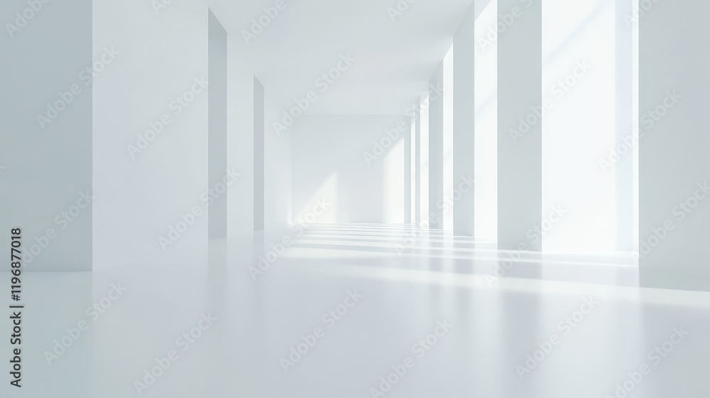 corridor in a modern building corridor in a modern building