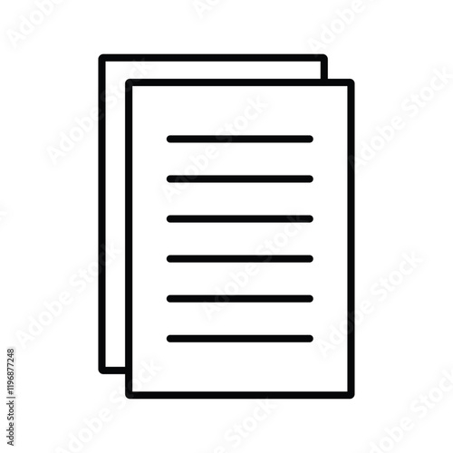papers icon logo sign set vector outline