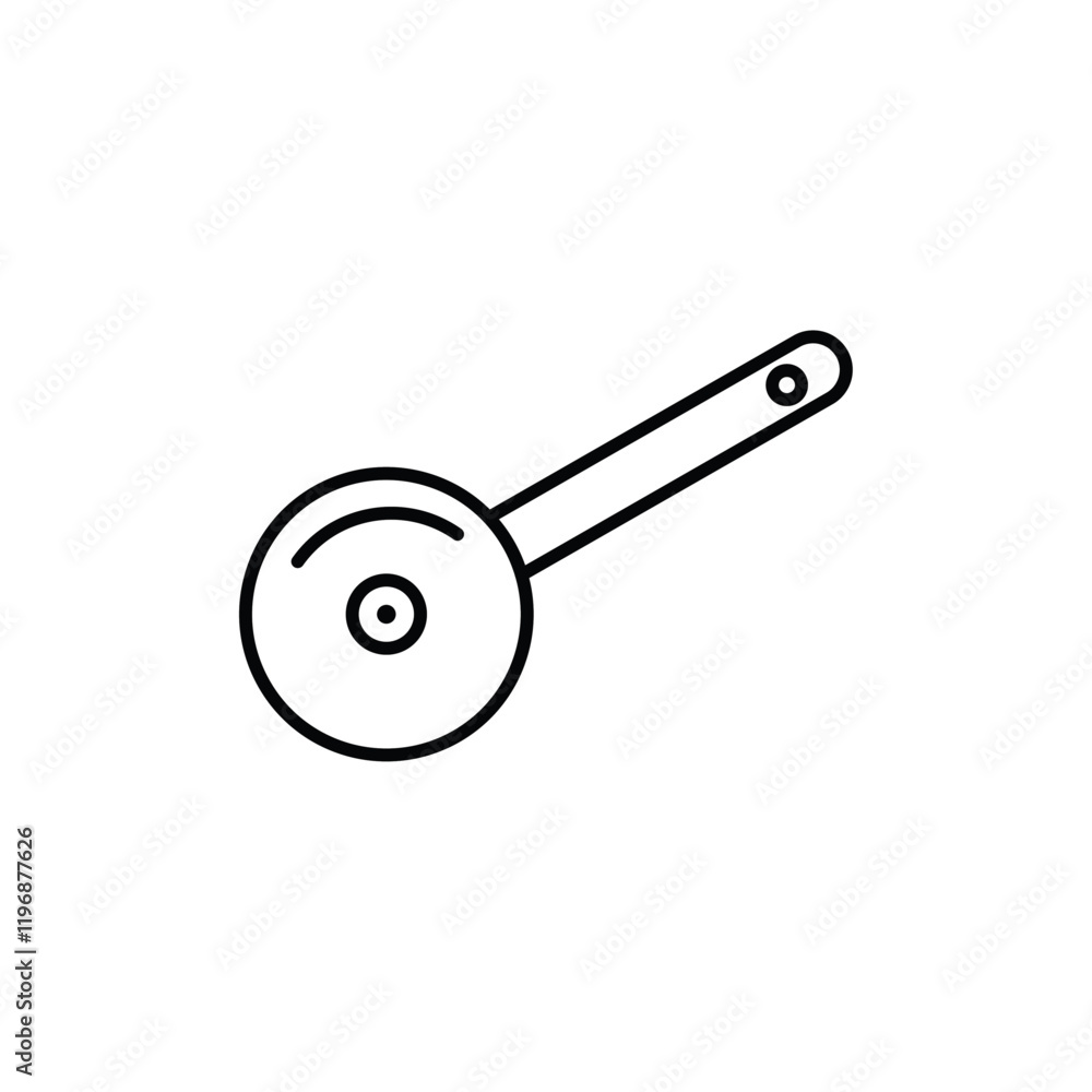 Pizza Slicer icon logo sign set vector outline Pizza Slicer icon logo sign set vector outline