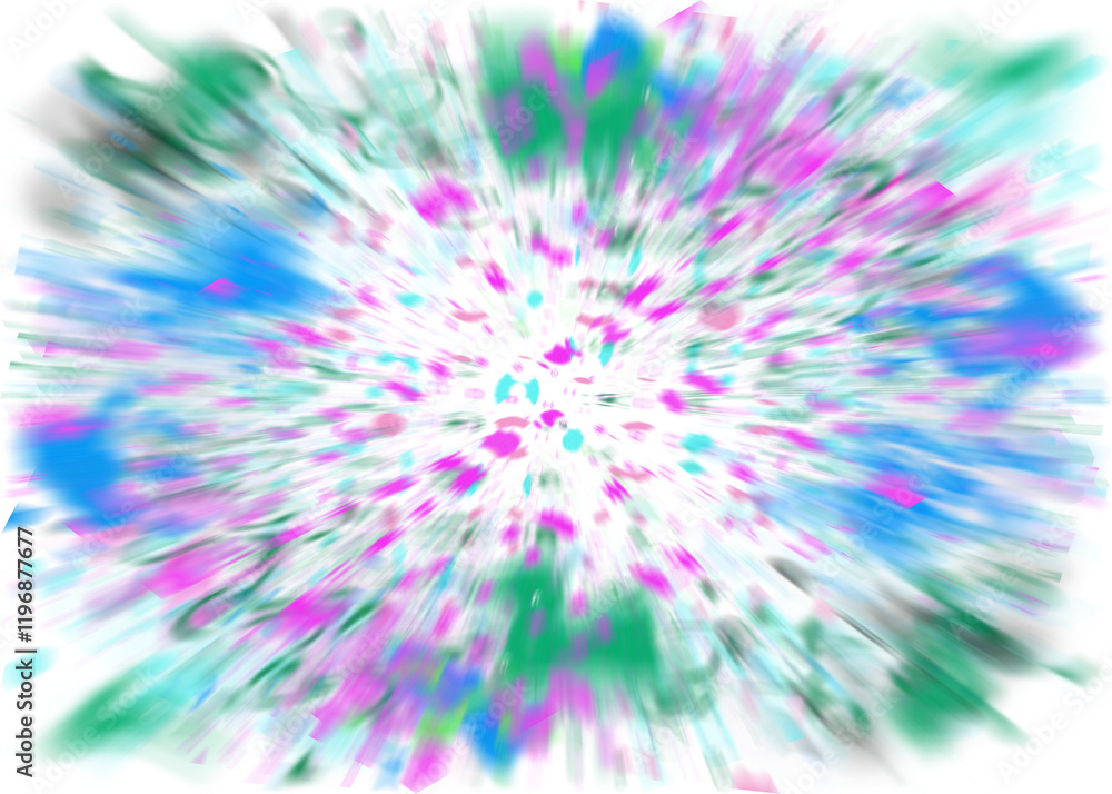 Fototapeta premium An abstract transparent iridescent color blur design element.