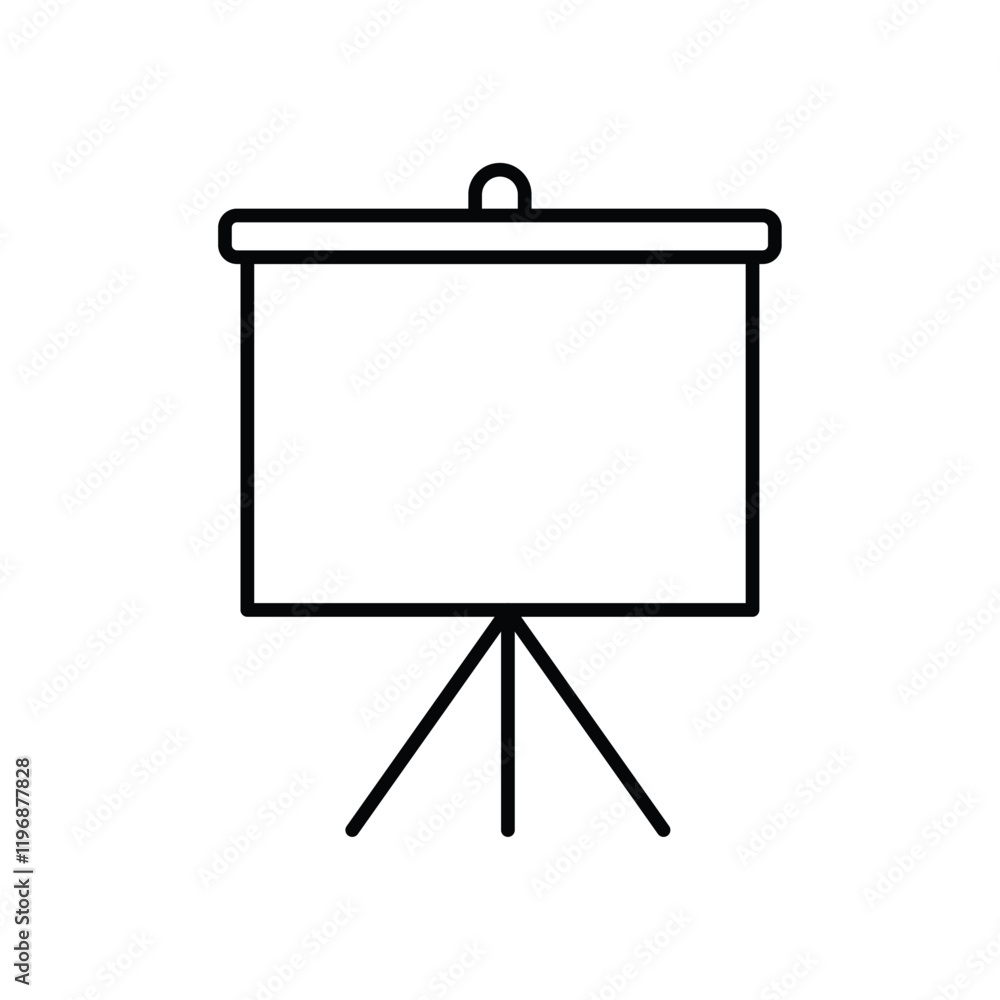Presentation screen icon logo sign set vector outline Presentation screen icon logo sign set vector outline