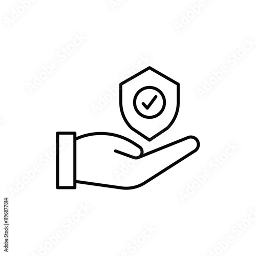 Policyholder icon logo sign set vector outline