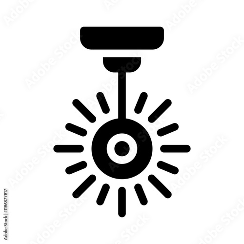 laser light glyph icon