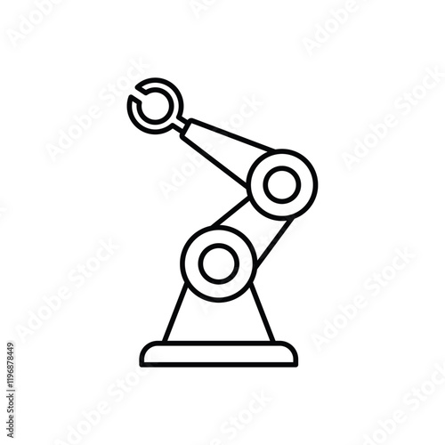 Robot arm icon logo sign set vector outline