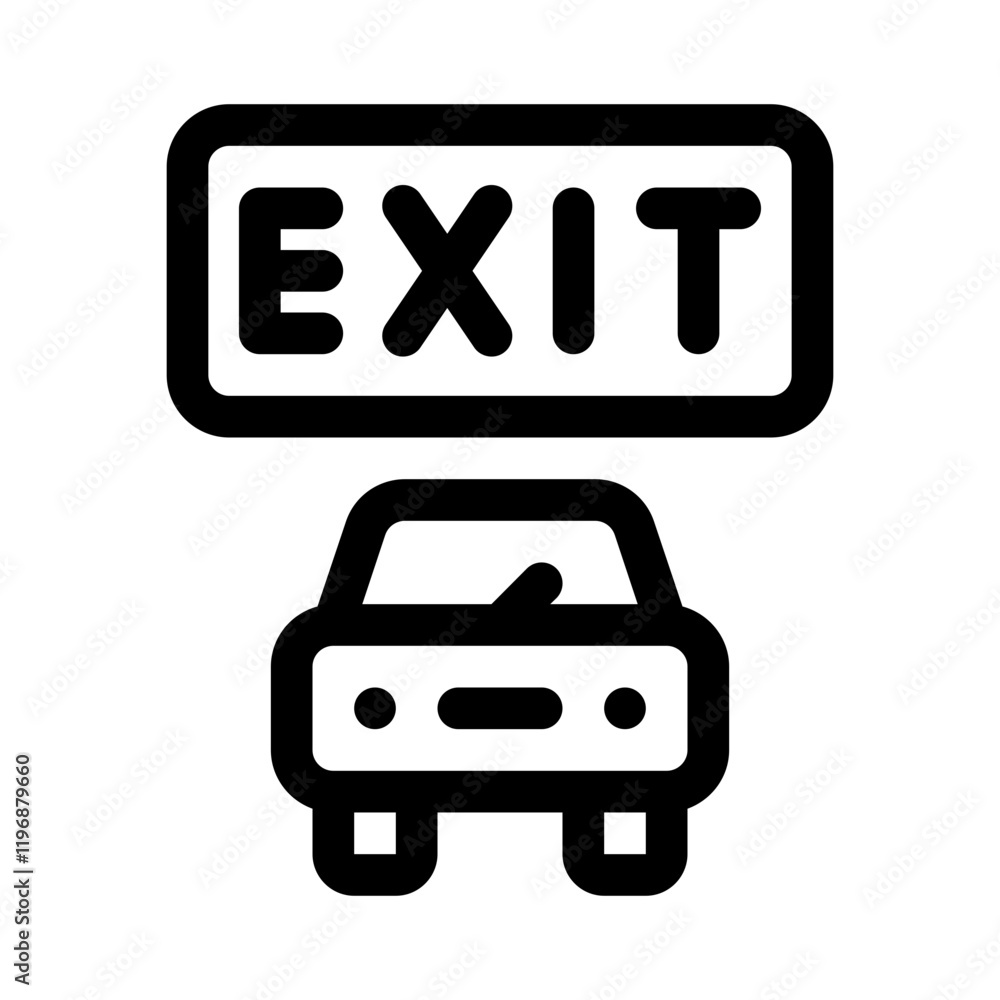 exit line icon exit line icon