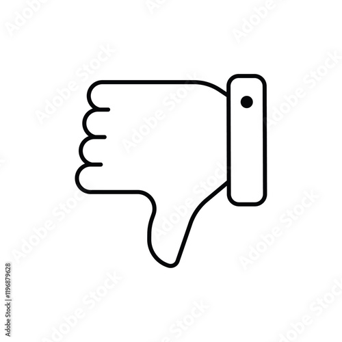 Thumbs down icon logo sign set vector outline