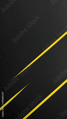 yellow, black, minimalist background to use on graphic design, details such as neon lines or smoke 