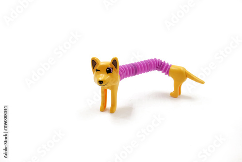 Tableau sur toile toy dog ​​with a stretchy belly, slinky dog