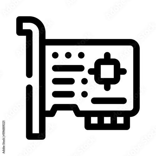 network adapter line icon