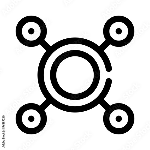 network topology line icon