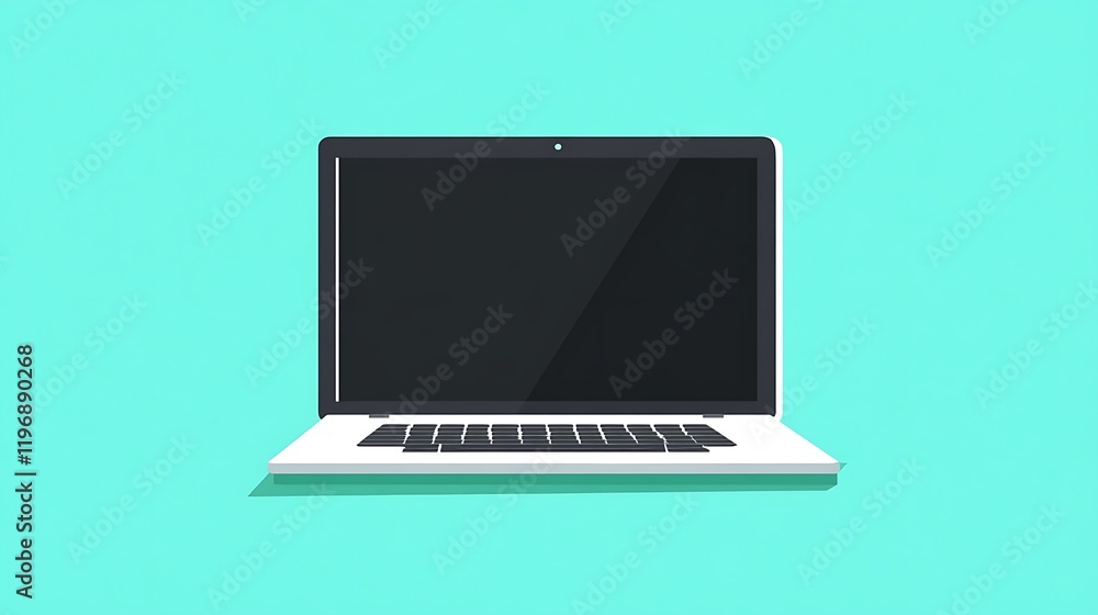High-Quality Image of a Laptop with a Blank Screen – Modern Workspace and Clean Technology High-Quality Image of a Laptop with a Blank Screen – Modern Workspace and Clean Technology