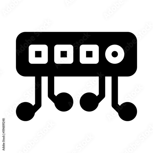 network switch glyph icon