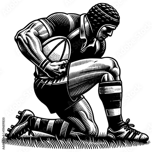 Rugby American Football Player