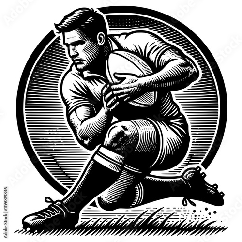 Rugby American Football Player