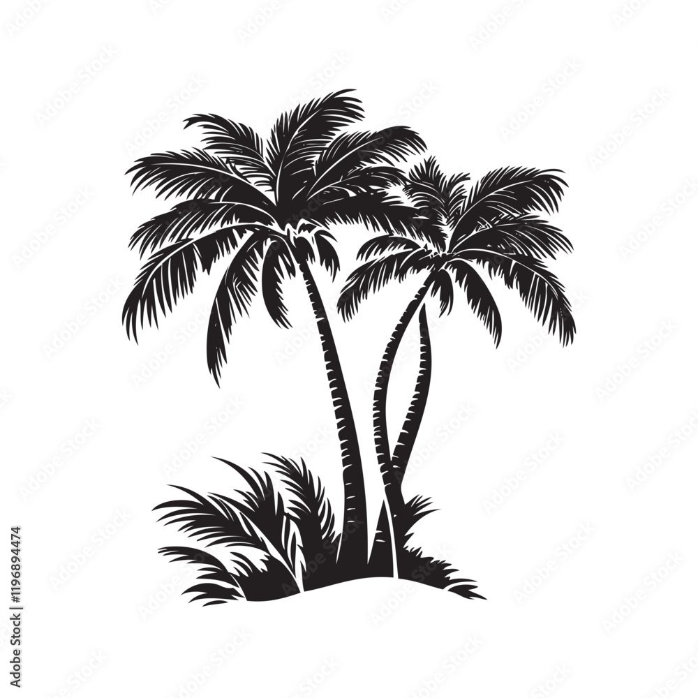 Obraz premium palm tree silhouettes