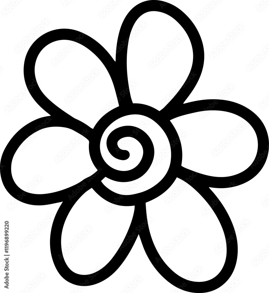 Hand Drawn Doodle Flower