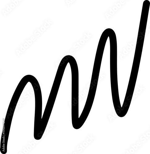 handdrawn curly line