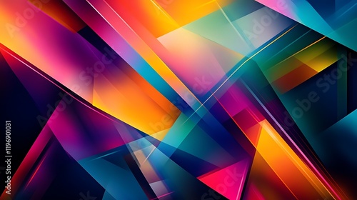 High-Quality Abstract Digital Art with Neon Colors