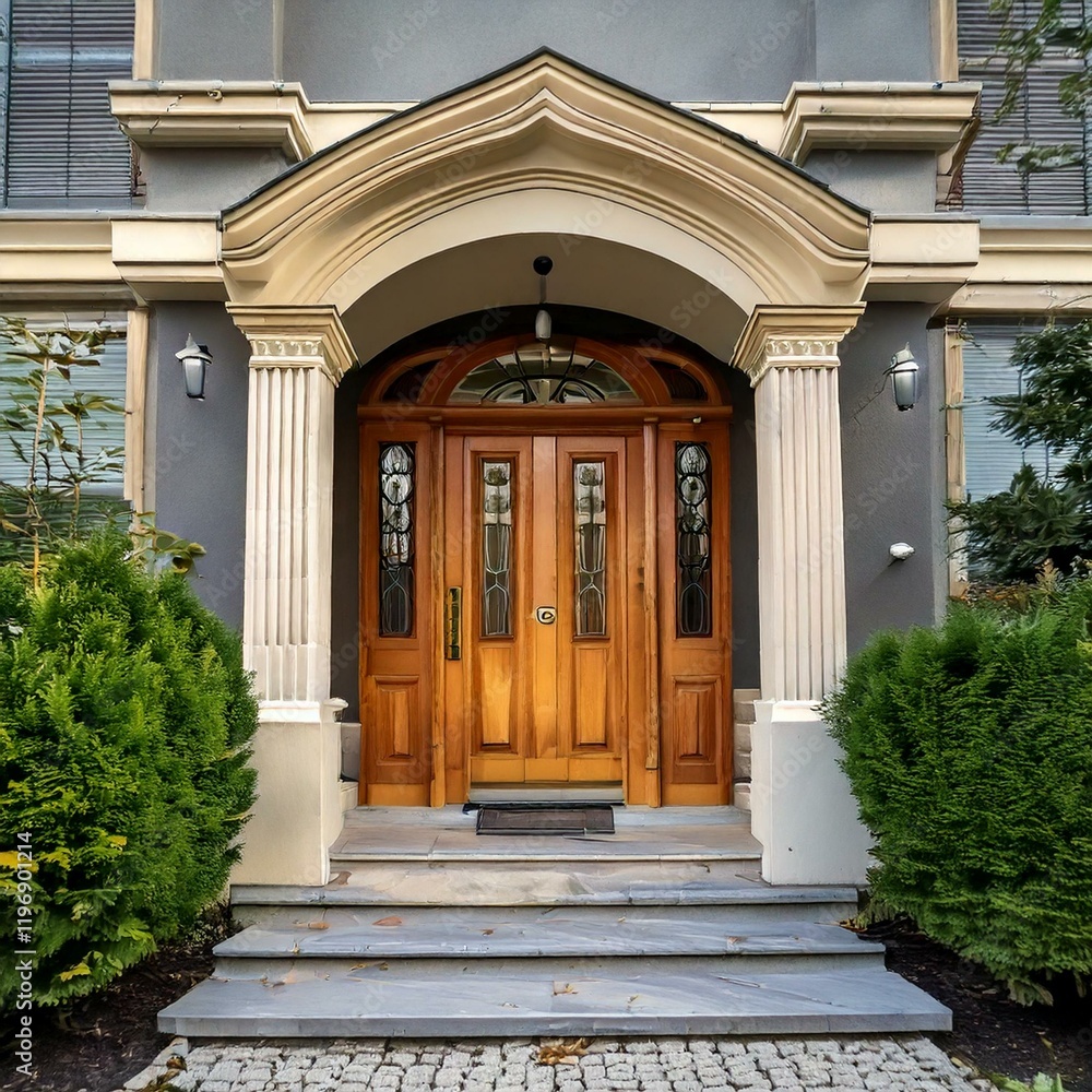 Fototapeta premium entrance to elegant house