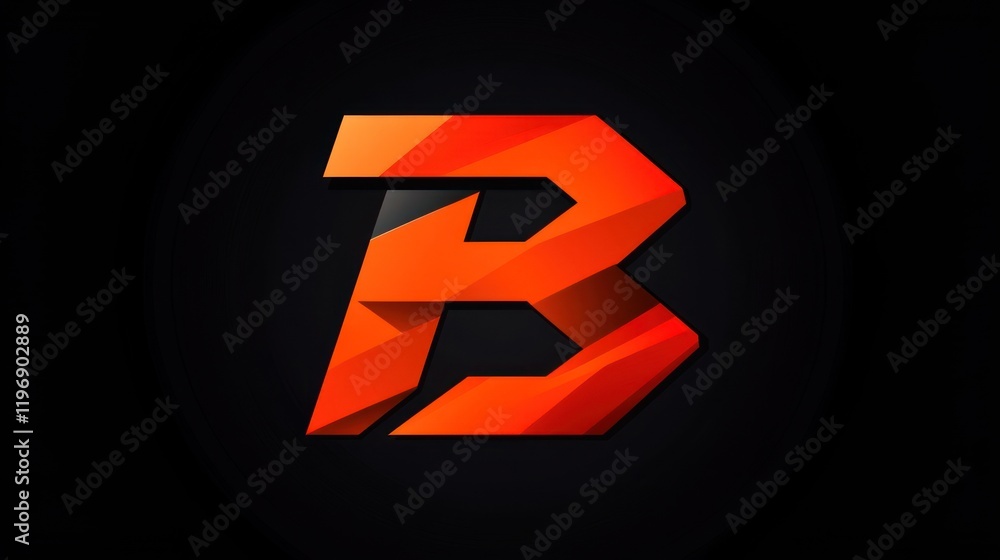 Fiery Polygon B Logo Design: A Bold, Modern Brand Identity Fiery Polygon B Logo Design: A Bold, Modern Brand Identity