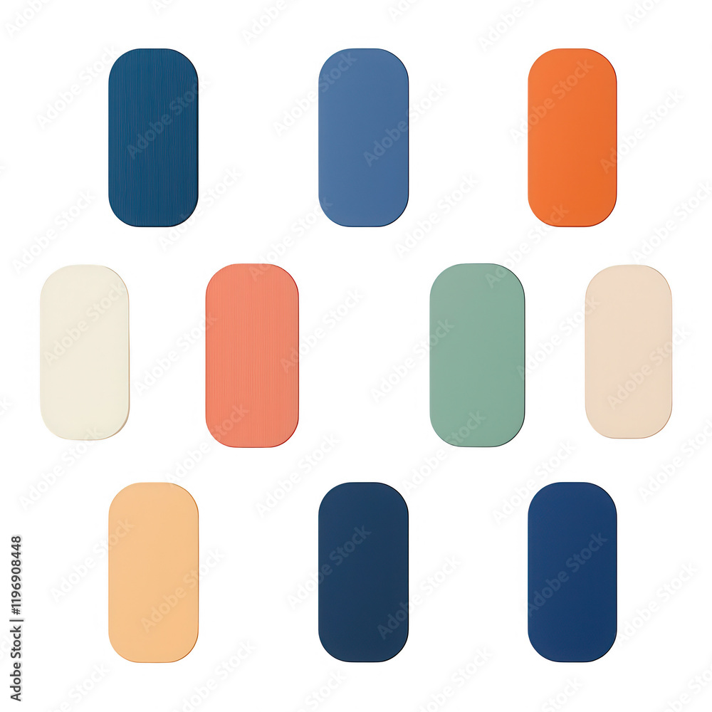 A vibrant collection of color swatches showcasing various hues and tones., isolated on a transparent background. A vibrant collection of color swatches showcasing various hues and tones., isolated on a transparent background.