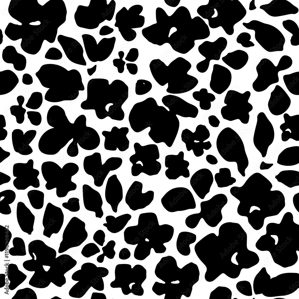 Fototapeta premium Beautiful floral seamless pattern. Cute natural background with small flowers