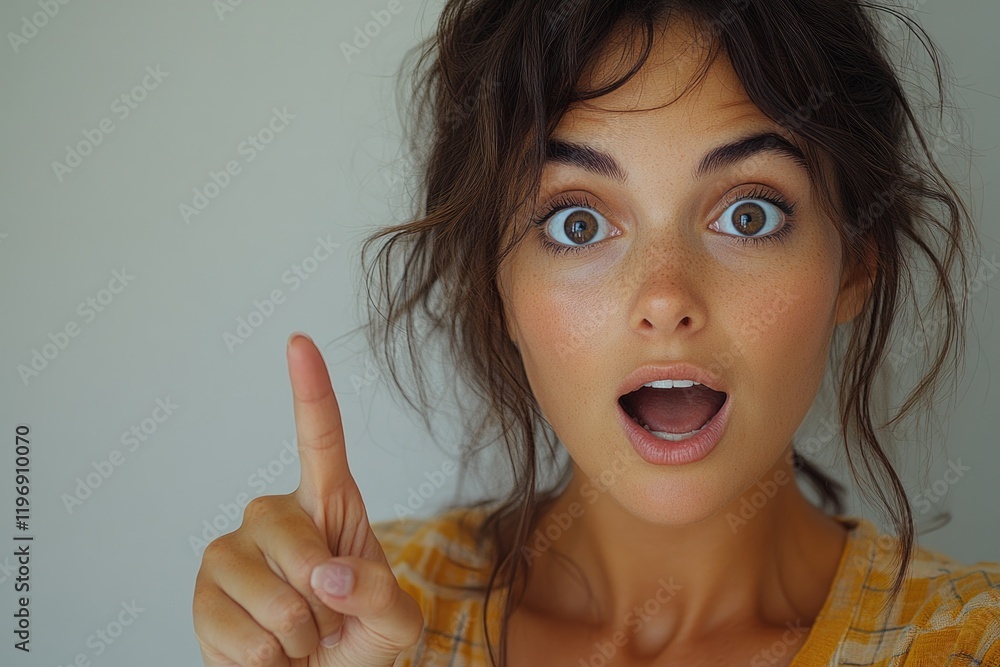 A person with an expression of surprise A person with an expression of surprise