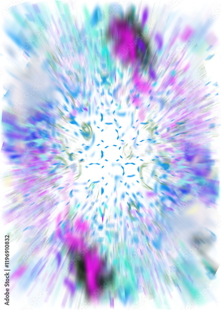 An abstract transparent iridescent color blur design element. An abstract transparent iridescent color blur design element.