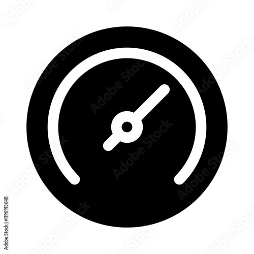 speedometer glyph icon
