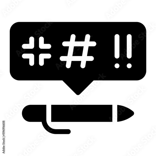 bad feedback glyph icon
