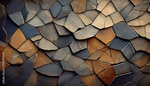 GeRustic Natural Stone Wall Texture – Authentic Earth-Toned Mosaic for Interior and Exterior Design, Garden Pathways, Accent Walls, and Architectural Projects