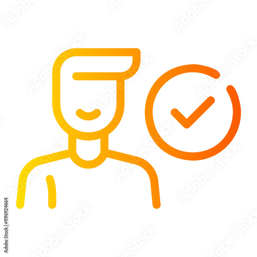 satisfied gradient icon