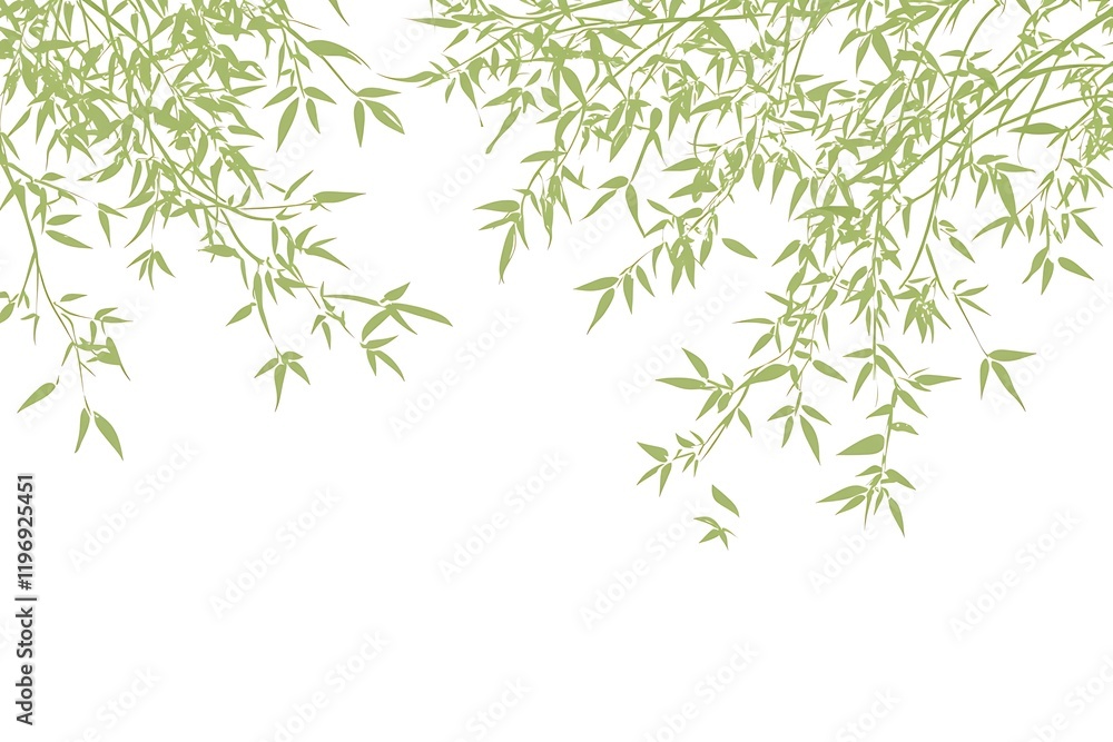 Fototapeta premium Elegant Bamboo Leaf Design