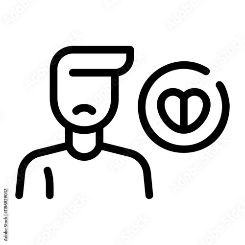 bad feedback line icon