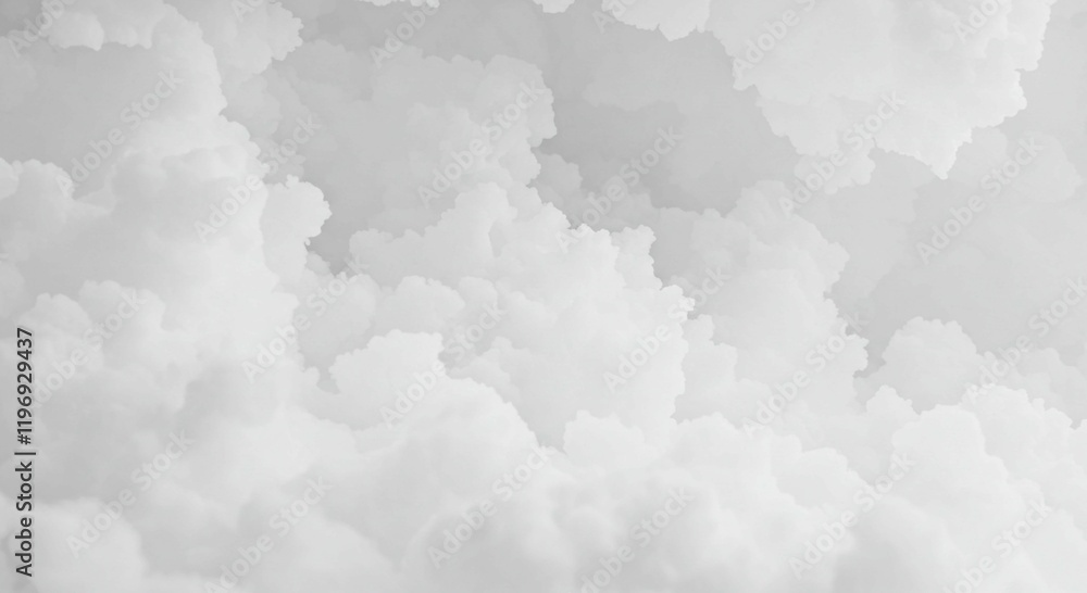 Obraz premium Serene Grey Cloudscape Monochromatic Sky Background Texture