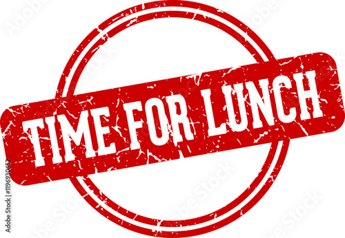 time for lunch stamp