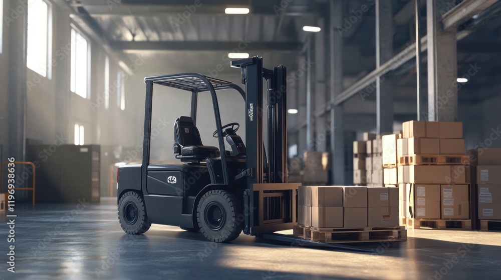 Forklift in a Warehouse Forklift in a Warehouse