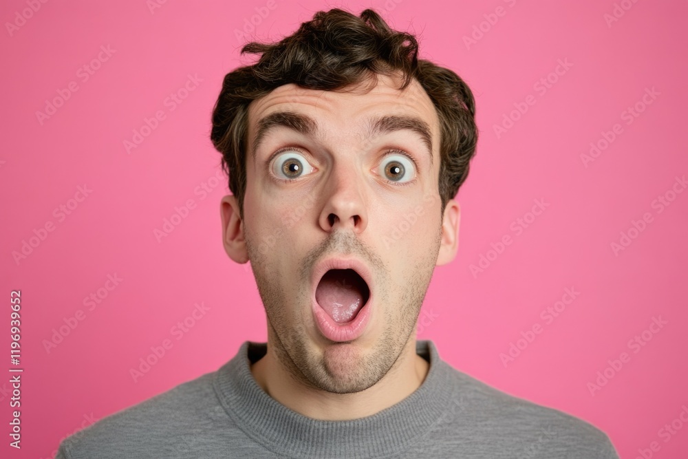 A man with a shocked expression, perfect for illustrations or comics A man with a shocked expression, perfect for illustrations or comics
