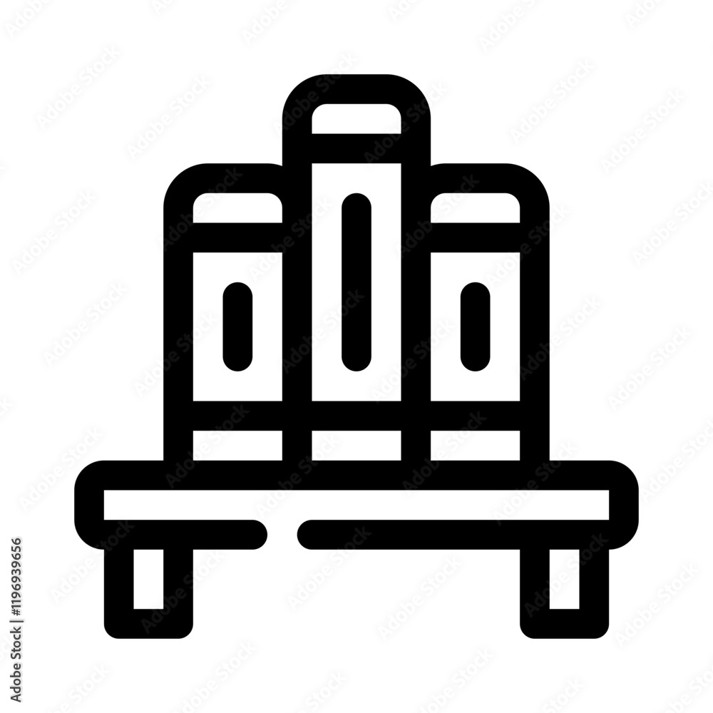 library shelf line icon library shelf line icon