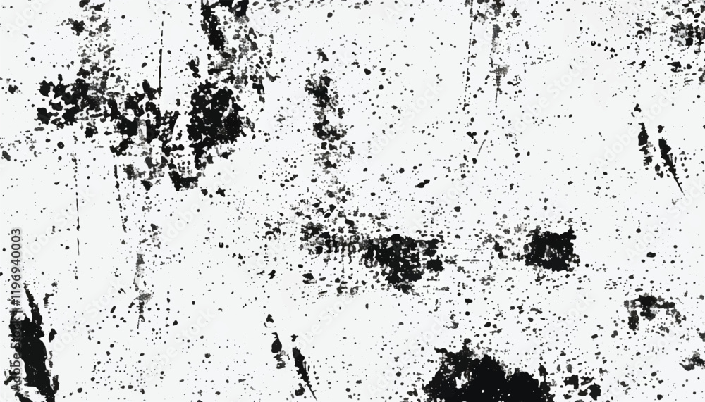 Black and white Grunge background. Abstract monochrome vector texture. Grunge Texture Vector Isolated on White Background. Background of cracks, scuffs, chips, stains, ink spots, lines. EPS10. Black and white Grunge background. Abstract monochrome vector texture. Grunge Texture Vector Isolated on White Background. Background of cracks, scuffs, chips, stains, ink spots, lines. EPS10.