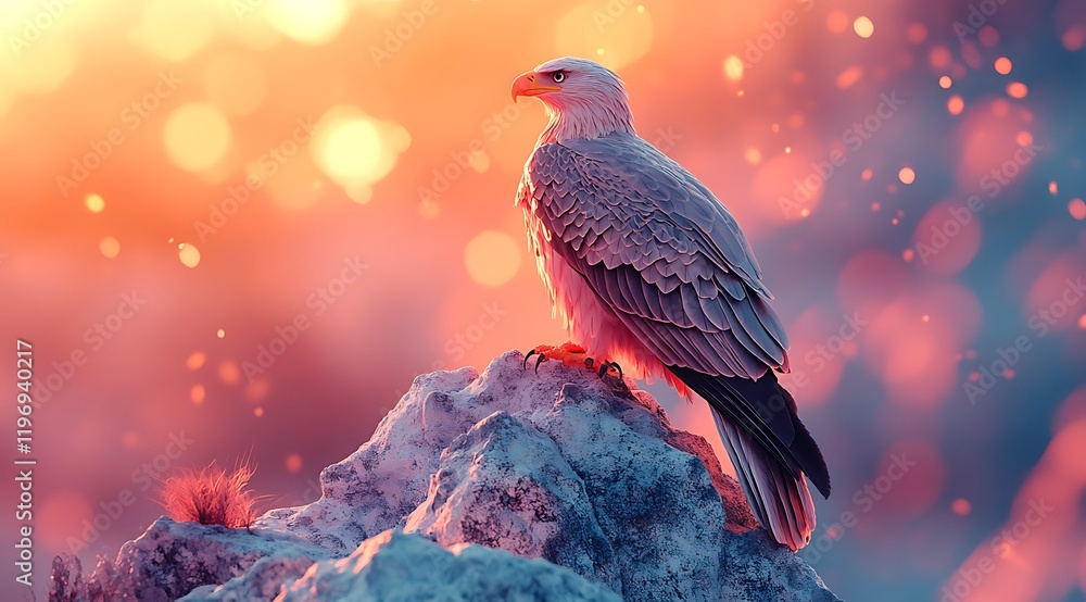 President Day Bird Standing on a Rock with Sunlight
President Day Bird Standing on a Rock with Sunlight