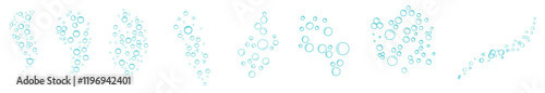 water bubbles isolated on transparent background