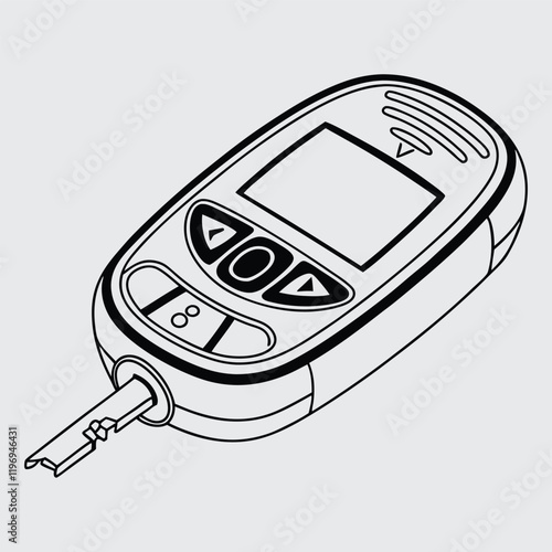 glucometer image silhouette vector art and illustration