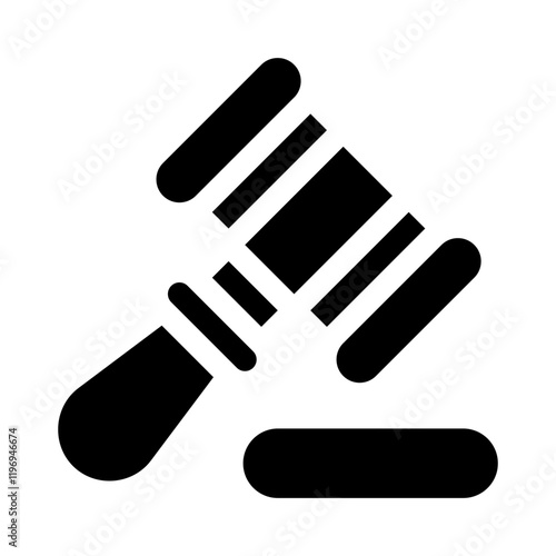 legal hammer glyph icon